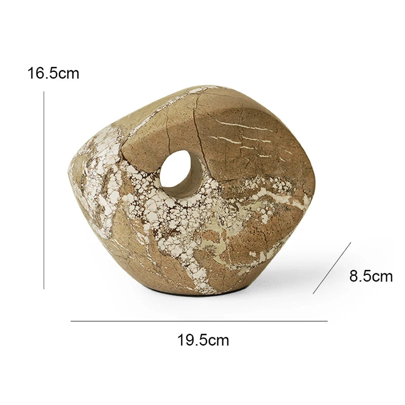 Natural Marble Ornaments for Bookshelf and Coffee Table Modern Sculpture Decoration for Living Room Bedroom Office Cabinets