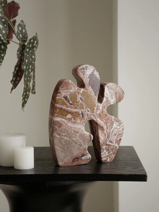 Natural Marble Sculptures and Figurines for Bookshelf Table Living Room Elegant Luxury Stone Home Decoration Ornaments
