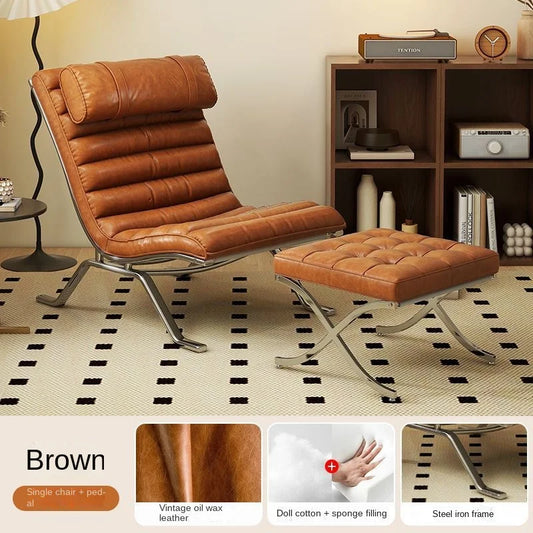 MOMO Sofa Chair Minimalist Light Luxury Senior Sense Of Living Room Antique Style Designer Sofa Chair Lazy Leisure Lounge Chair