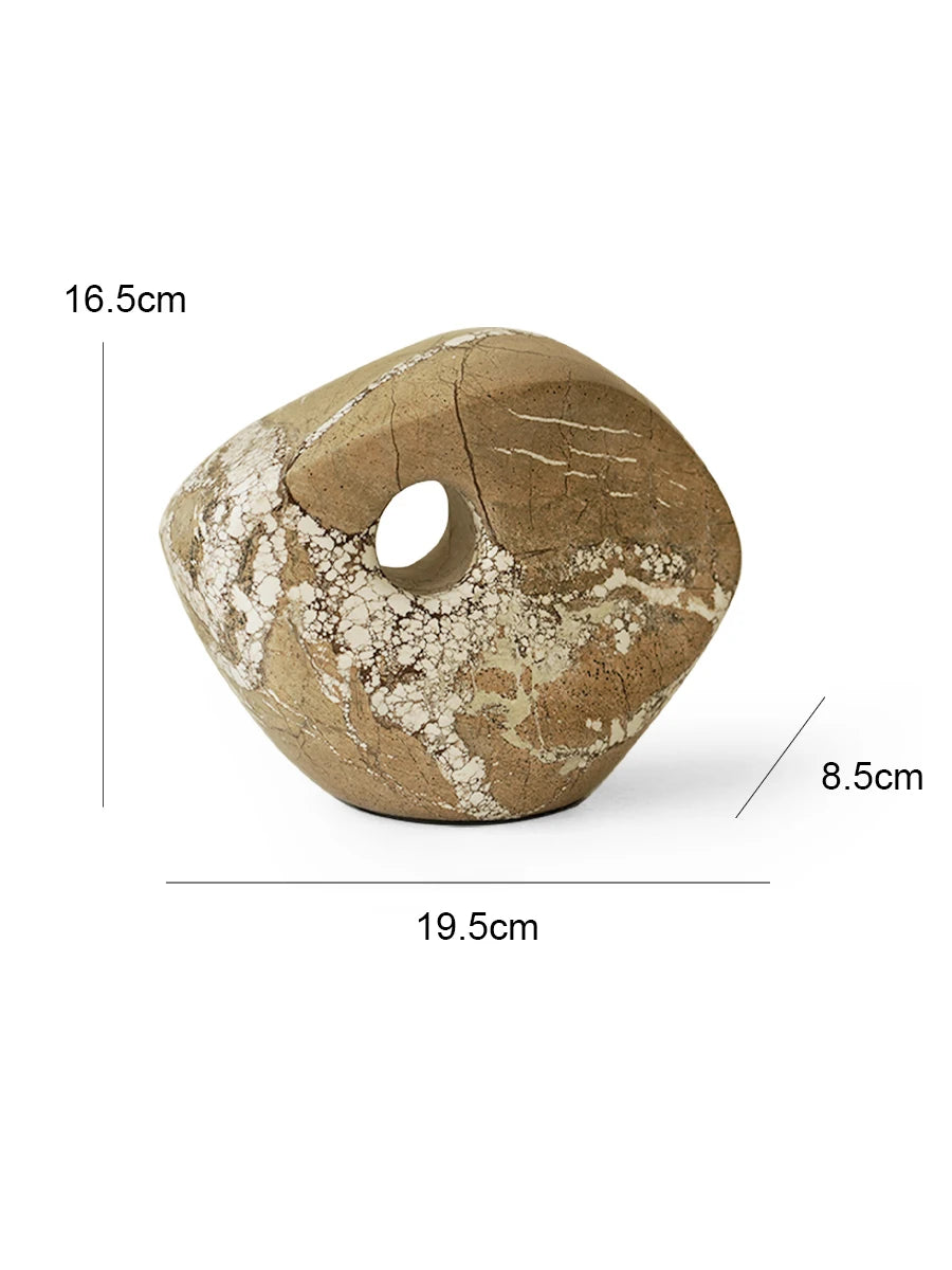 Natural Marble Ornaments for Bookshelf and Coffee Table Modern Sculpture Decoration for Living Room Bedroom Office Cabinets