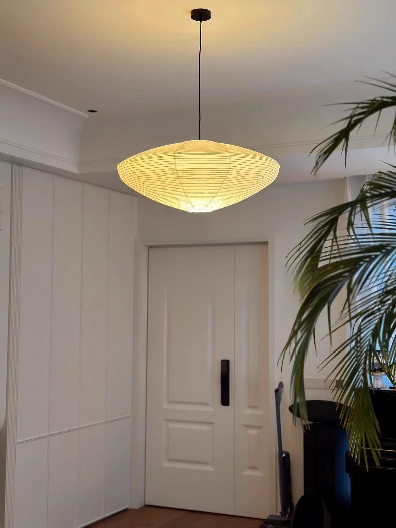 Japanese Noguchi Yong Medieval Pendant Lights LED E27 Rice Paper Hanging Lamp Living Room Bedroom Restaurant Cafe Hotel Homestay
