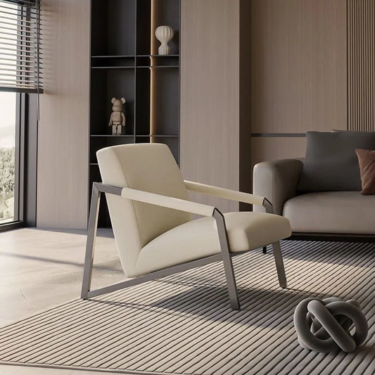 MOMO Scandinavian Single Lazy Sofa Balcony Living Room Bedroom Leisure Luxury Cream Style Italian Latest Models Chaise Longue