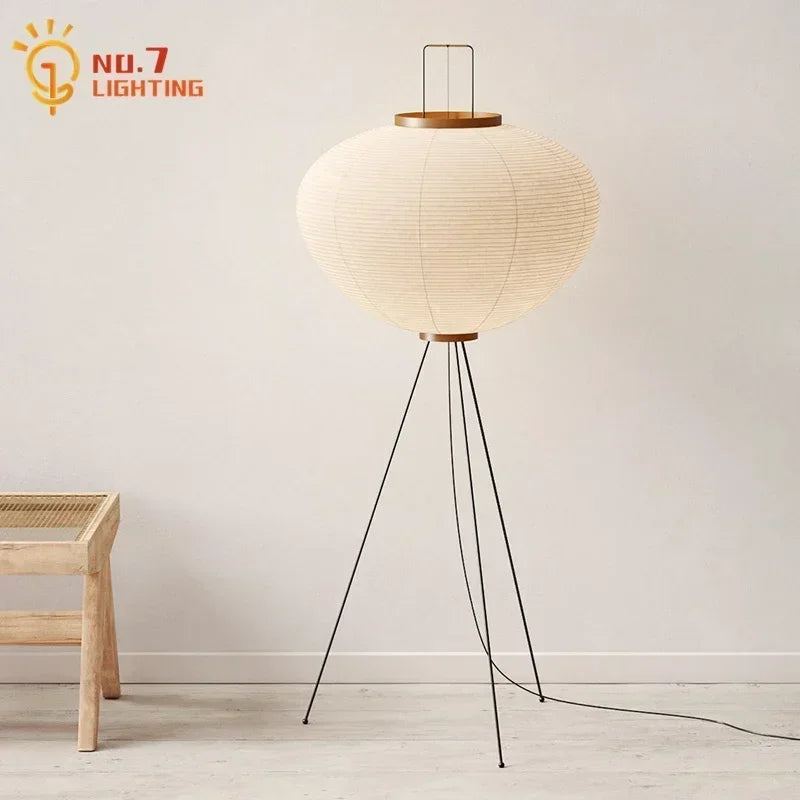 Designer Akari Noguchi Yong Floor Lamp LED E27 Wabi-sabi Rice Paper Indoor Lighting Home Decor Living Room Sofas Bedroom Study
