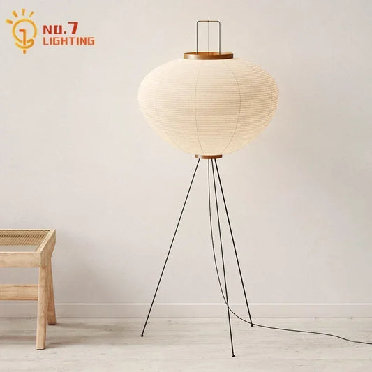 Designer Akari Noguchi Yong Floor Lamp LED E27 Wabi-sabi Rice Paper Indoor Lighting Home Decor Living Room Sofas Bedroom Study