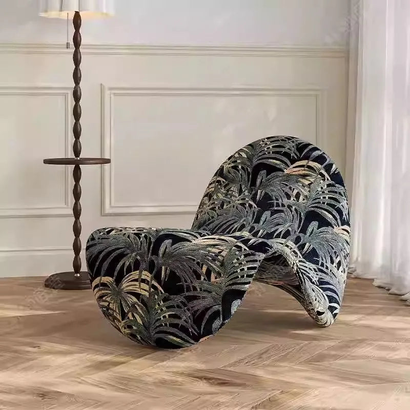 MOMO Designer Lounge Chair Living Room Bedroom Balcony Study Light Luxury Lazy Sofa Single Tongue Sofa